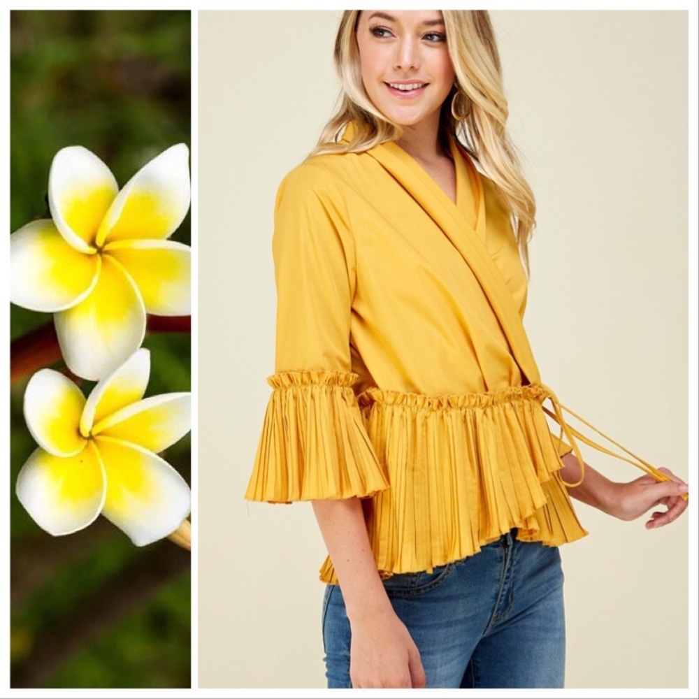 The Josie Wrap & Pleating Top - Picture 8 of 8